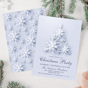 Elegant Snowflakes Tree Vakkerfeest Kaart