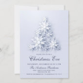Elegant Snowflakes Tree Vakkerfeest Kaart (Voorkant)