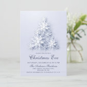 Elegant Snowflakes Tree Vakkerfeest Kaart (Staand voorkant)