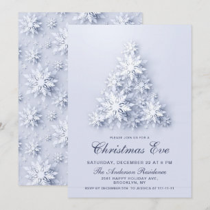 Elegant Snowflakes Tree Vakkerfeest Kaart