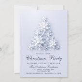 Elegant Snowflakes Tree Vakkerfeest Kaart (Voorkant)