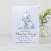 Elegant Snowflakes Tree Vakkerfeest Kaart (Staand voorkant)