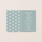 Elegant Snowflakes Weddenschap Winterkerstmenu Folie Kaarten (Binnen)