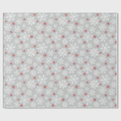 Elegant snowflakes white on grey cadeaupapier (Vlak)