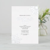 Elegant Snowflakes Winter Nieuwjaar Folie Uitnodiging (Staand Voorkant)