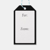 Elegant Snowflakes Winter Pattern Cadeaulabel (Achterkant)