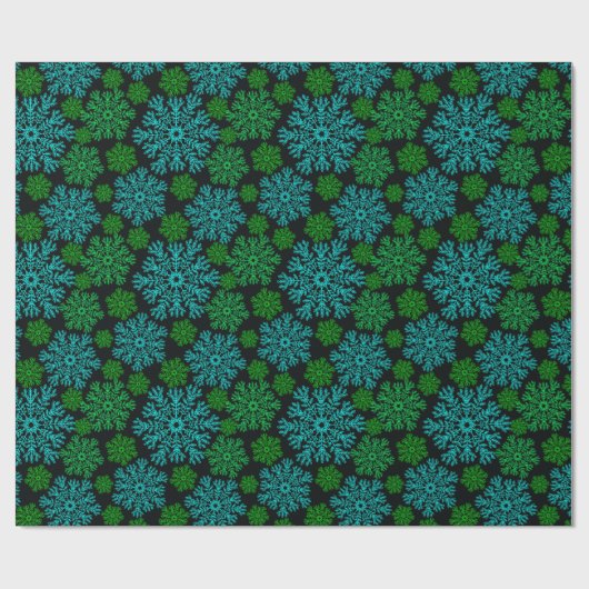 Elegant Snowflakes Winter Pattern Cadeaupapier (Vlak)