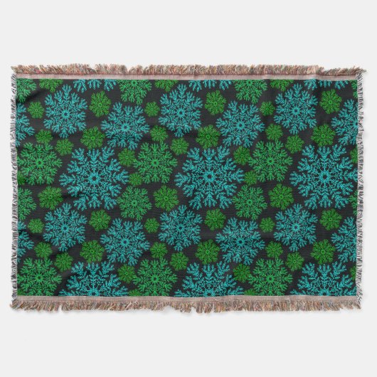 Elegant Snowflakes Winter Pattern Deken (Voorkant)