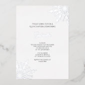 Elegant Snowflakes Winter Quinceañera Folie Uitnodiging (Voorkant)