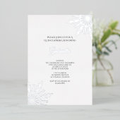 Elegant Snowflakes Winter Quinceañera Folie Uitnodiging (Staand Voorkant)