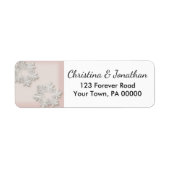 Elegant Snowflakes Winter Return Address Labels (Voorkant)
