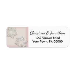 Elegant Snowflakes Winter Return Address Labels