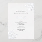 Elegant Snowflakes Winter Vrijgezellenfeest Folie Uitnodiging (Voorkant)