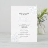 Elegant Snowflakes Winter Wedding Folie Uitnodiging (Staand Voorkant)