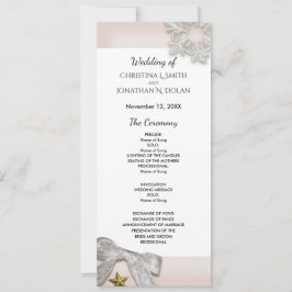 Elegant Snowflakes Winter Wedding Programme Kaart