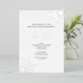 Elegant Snowflakes Winter Wedding Rehearsal Dinner Folie Uitnodiging (Staand Voorkant)