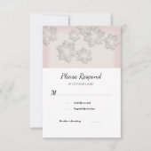 Elegant Snowflakes Winter Wedding RSVP Flat Kaart (Voorkant)