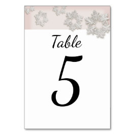 Elegant Snowflakes Winter Wedding Table Kaart