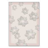 Elegant Snowflakes Winter Wedding Table Kaart (Achterkant)