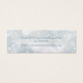 Elegant Snowflakes Winter Wedding Website RSVP Mini Visitekaartjes (Voorkant)