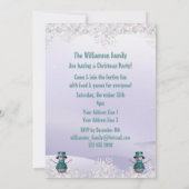 Elegant SnowGlobe & Snowman-kerstfeest Kaart (Achterkant)