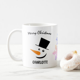Elegant Snowman in Topper Pet. Vrolijk kerstfeest Koffiemok