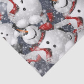 Elegant Snowman Kerstmis Tissuepapier (Detail)