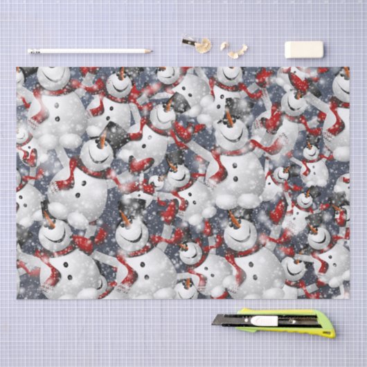 Elegant Snowman Kerstmis Tissuepapier (Craft)