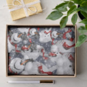 Elegant Snowman Kerstmis Tissuepapier (Geschenk)