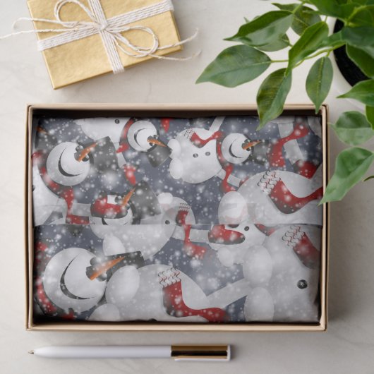 Elegant Snowman Kerstmis Tissuepapier (Geschenk)