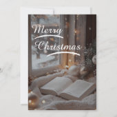❄️Elegant Snowy Christmas Family Photo Card Save The Date (Achterkant)