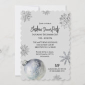 Elegant Snowy Christmas Holiday Party Kaart (Voorkant)