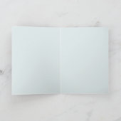 Elegant Snowy Christmas Tree Mint Green Kaart (Binnen)