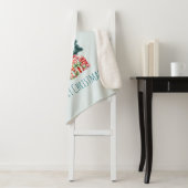 Elegant Snowy Christmas Tree Sherpa Deken (In situ)