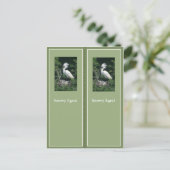 Elegant Snowy Egret Bladwijzer Briefkaart (Staand voorkant)