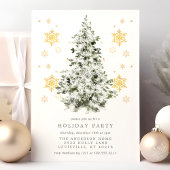 Elegant Snowy Pines Holiday Party Kaart