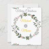 Elegant Snowy White Christmas Family Photo Card (Achterkant)