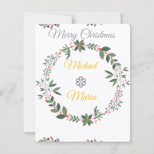 Elegant Snowy White Christmas Family Photo Card (Achterkant)