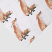 Elegant Snowy Winter Animals Red Fox Tissue Paper Tissuepapier (Detail)