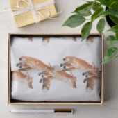 Elegant Snowy Winter Animals Red Fox Tissue Paper Tissuepapier (Geschenk)