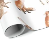 Elegant Snowy Winter Animals Wrapping Paper Cadeaupapier (Rol Hoek)