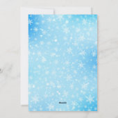 Elegant Snowy Winter Blue Merry-kerstfoto Feestdagenkaart (Achterkant)