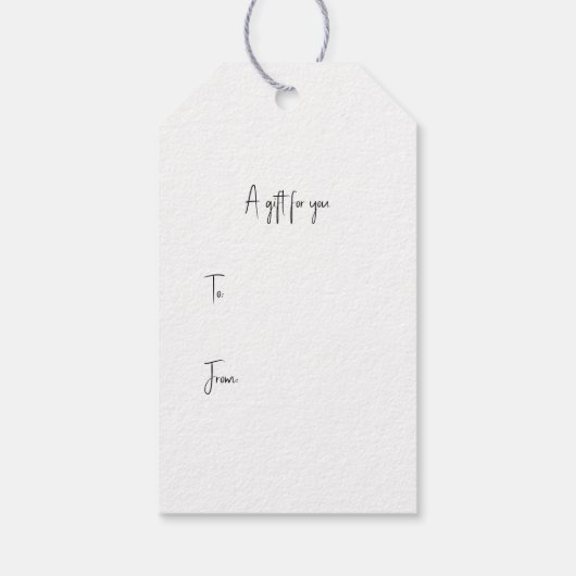 Elegant Snowy Winter Trees Cadeaulabel (Achterkant)