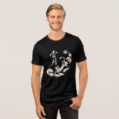 Elegant Soaring Cat T-Shirt - Cultural Art Style (Voorkant volledig)