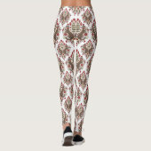 elegant sock monkey damask print leggings (Achterkant)