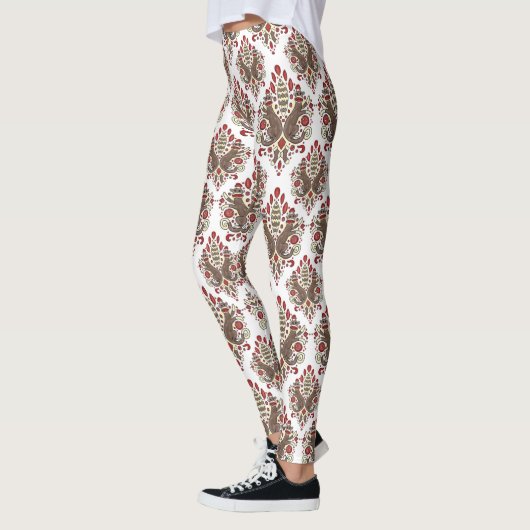 elegant sock monkey damask print leggings (Links)