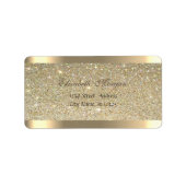Elegant sofistisch, gestreept, glitterig etiket (Voorkant)