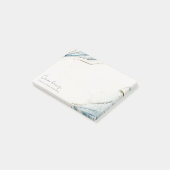 Elegant Soft Abstract Waterverf Blue Gold Beachy Post-it® Notes (Schuin)