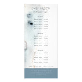 Elegant Soft Aqua Blue Gold Beachy Service Price Reclamekaart (Voorkant)