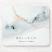 Elegant Soft Aqua Blue Gold Waterverf Beachy Muismat (Voorkant)